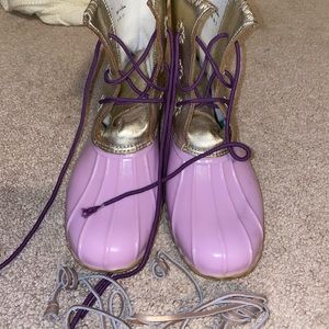 Lavender jack Rogers duck boots size 9 EUC
